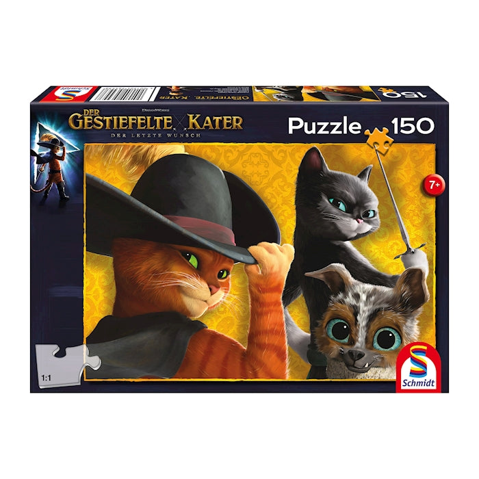 Puzzle Der gestiefelte Kater und seine Freunde, 150 Teile