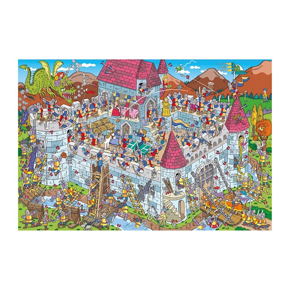 Puzzle Blick in die Ritterburg, 200 Teile