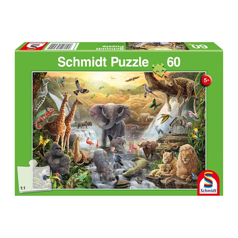 Puzzle Tiere in Afrika, 60 Teile