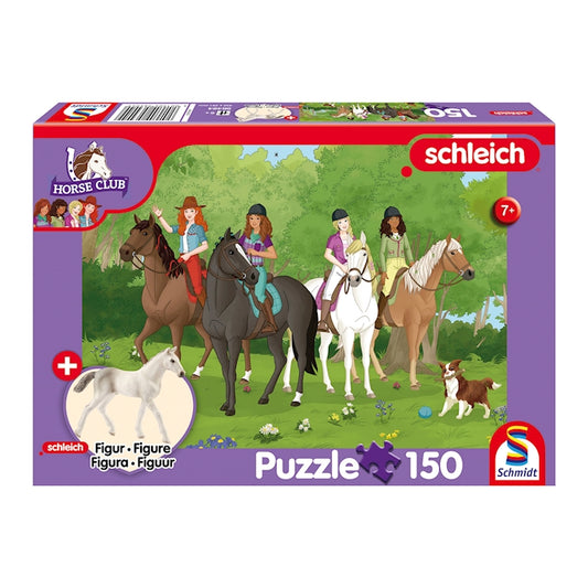 Puzzle Horse Club Holstein Fohlen, 150 Teile (inkl. Figur)