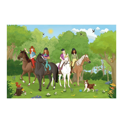 Puzzle Horse Club Holstein Fohlen, 150 Teile (inkl. Figur)