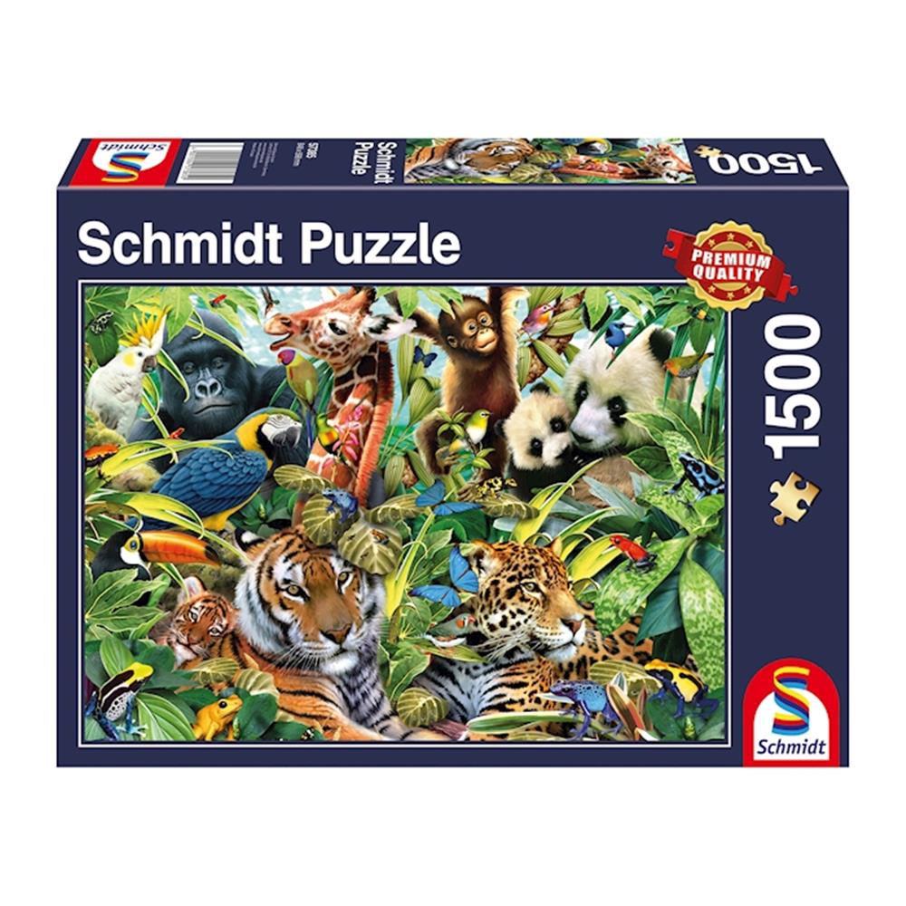 Puzzle Kunterbunte Tierwelt, 1500 Teile