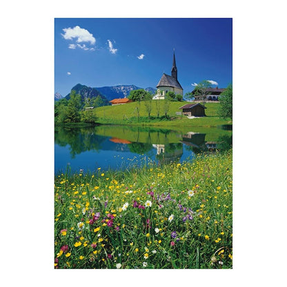 Puzzle Inzell, Einsiedlhof und Kirche St. Nikolaus, 1000 Teile