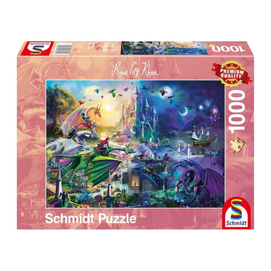 Puzzle Nächtlicher Drachen-Wettstreit, 1000 Teile