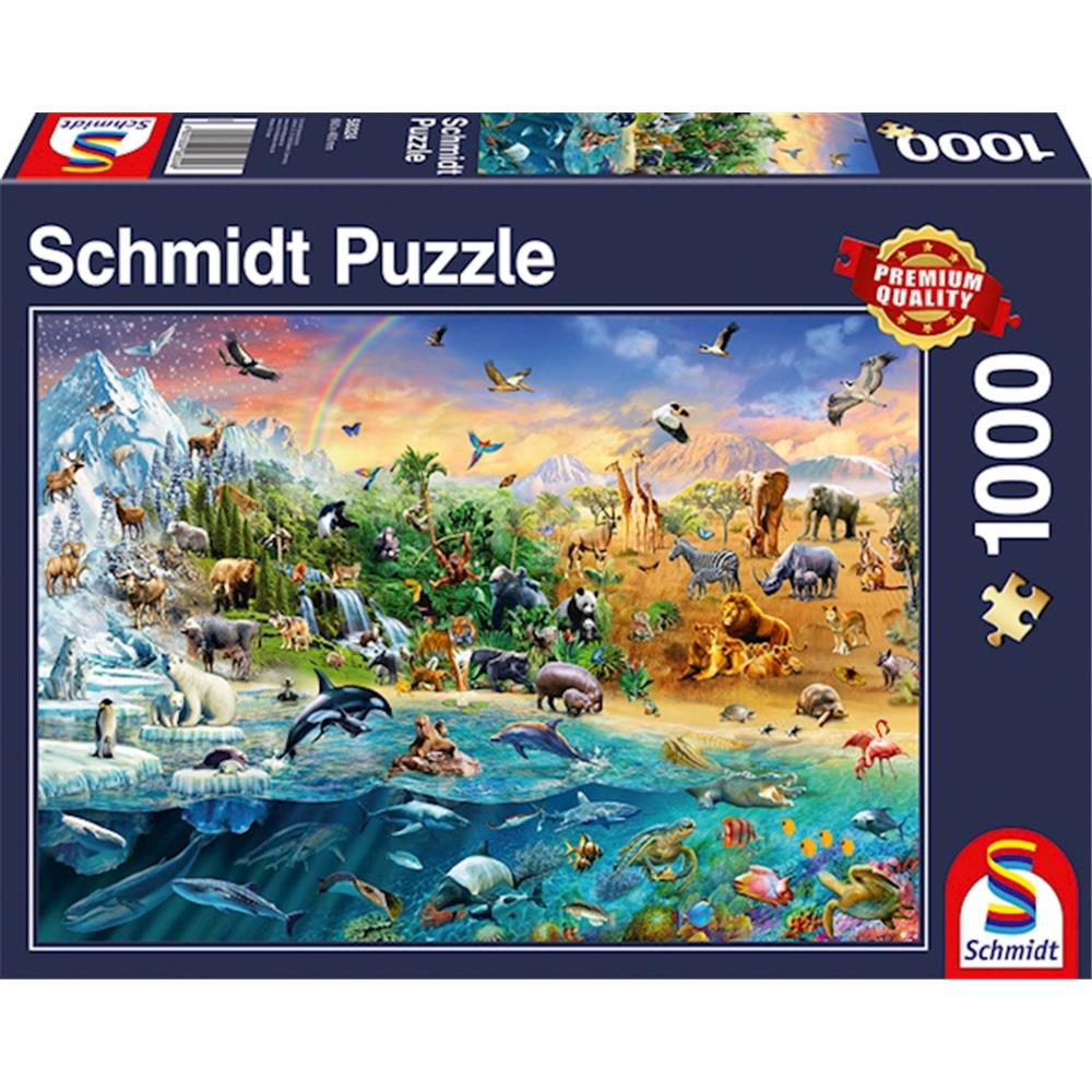 Puzzle Die Welt der Tiere, 1000 Teile