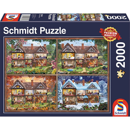 Puzzle Jahreszeiten Haus, 2000 Teile