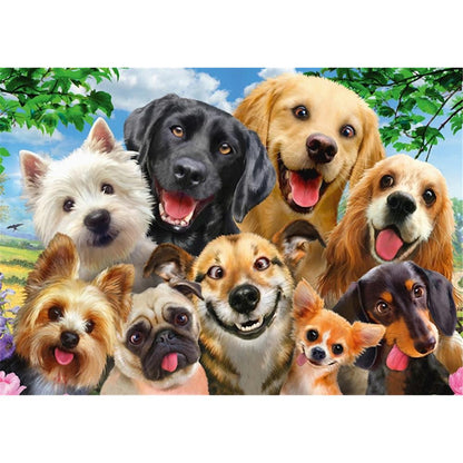 Puzzle Hunde Selfie, 500 Teile