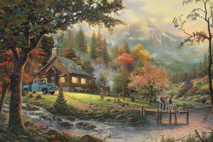 Puzzle Idylle am Fluss, 500 Teile