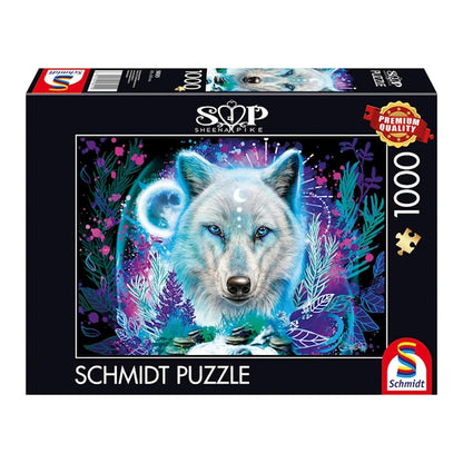 Puzzle Neon Arktis Wolf, 1000 Teile