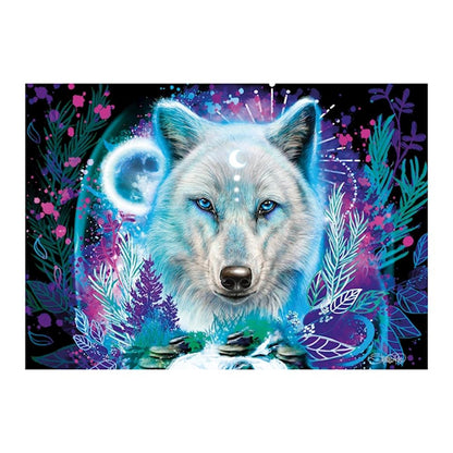 Puzzle Neon Arktis Wolf, 1000 Teile