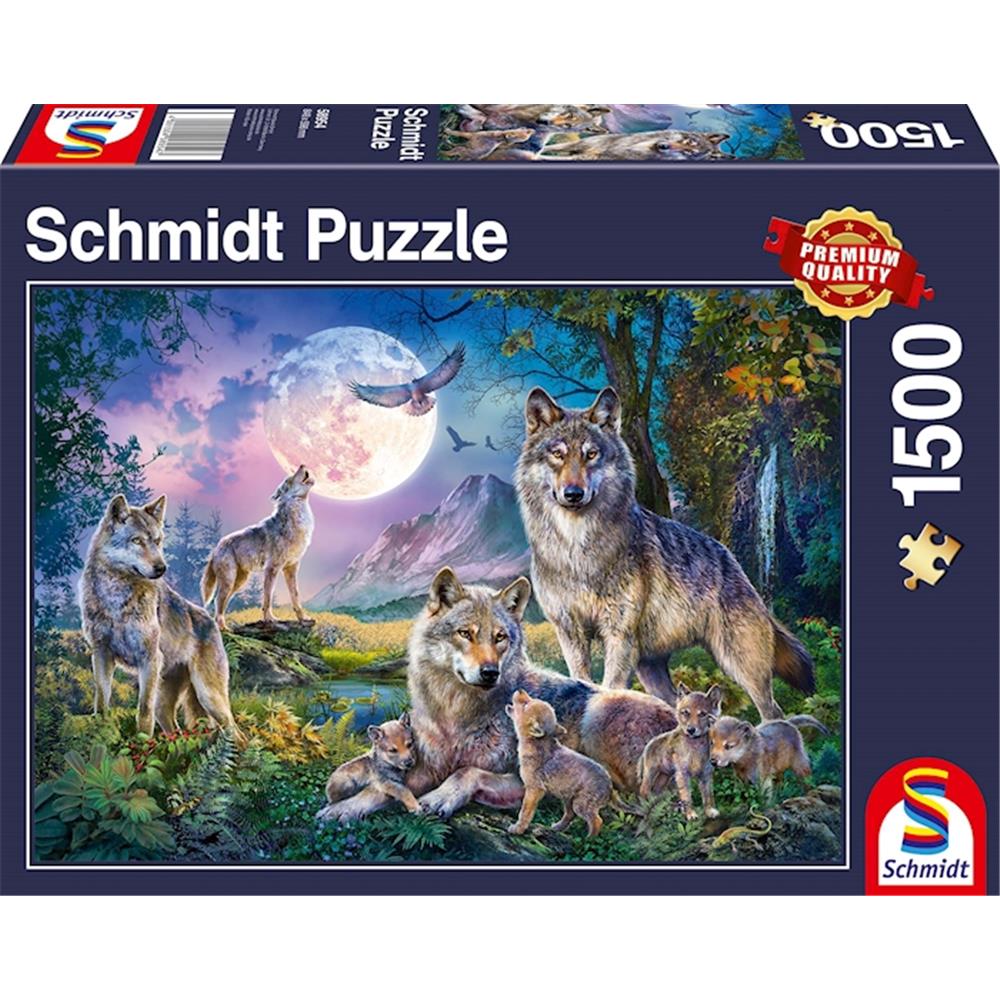 Puzzle Wolfsfamilie, 1500 Teile