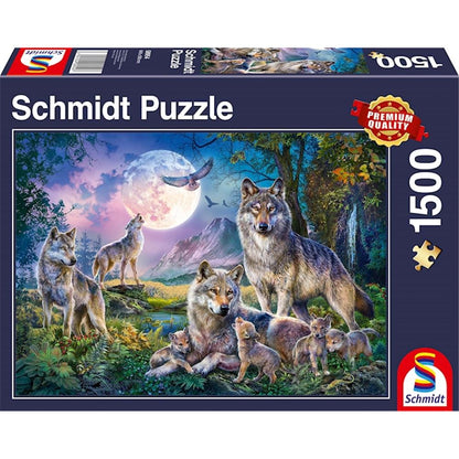 Puzzle Wolfsfamilie, 1500 Teile