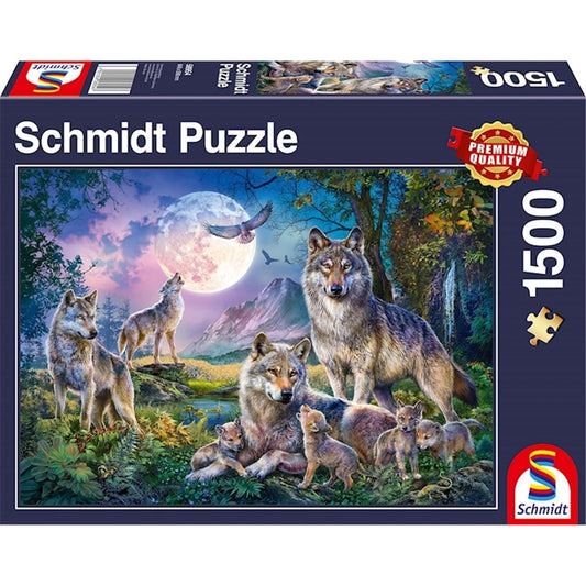 Puzzle Wolfsfamilie, 1500 Teile