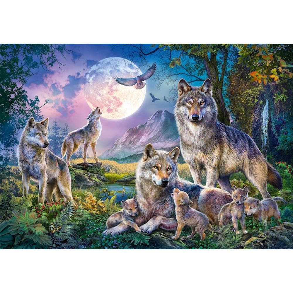 Puzzle Wolfsfamilie, 1500 Teile