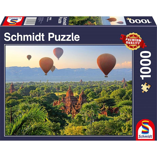 Puzzle Heissluftballons Mandalay Myanmar, 1000 Teile