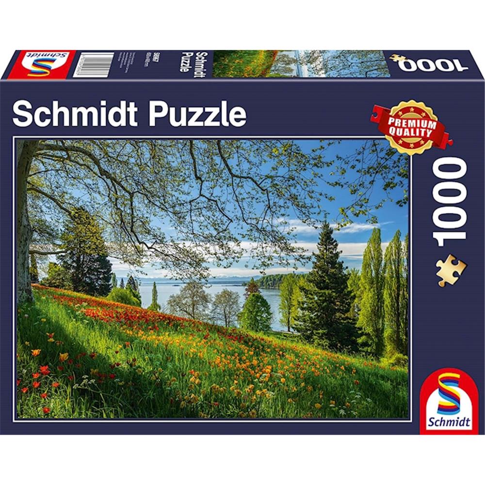 Puzzle Frühlingsallee zur Tulpenblüte, Insel Mainau, 1000 Teile