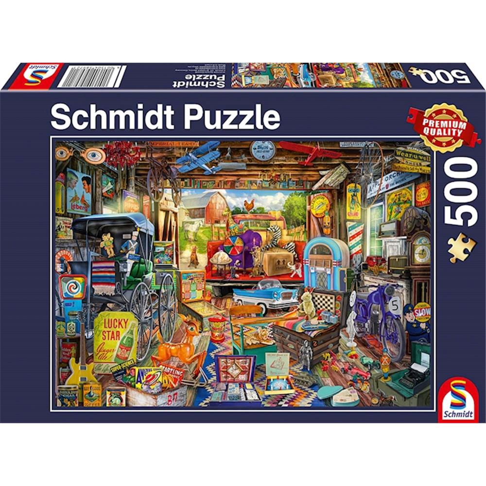 Puzzle Garagen-Flohmarkt, 500 Teile