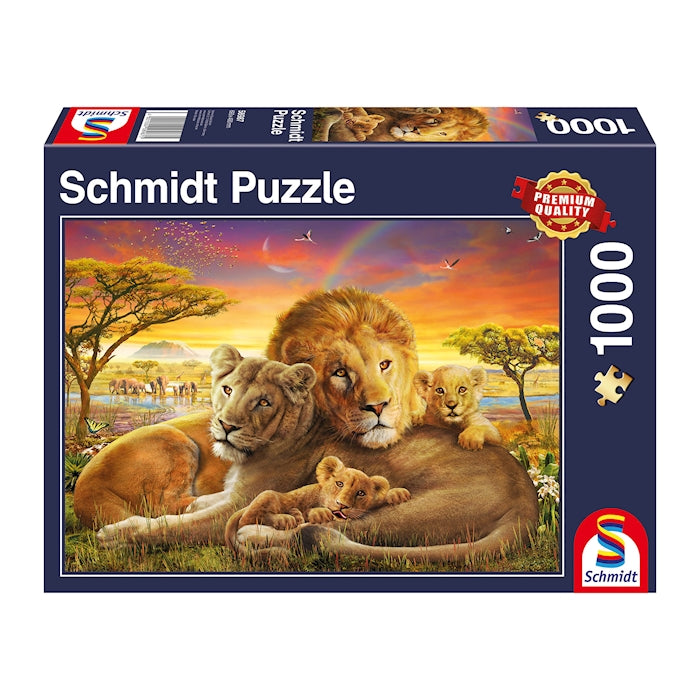 Puzzle Kuschelnde Löwenfamilie, 1000 Teile