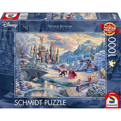 Puzzle Disney Die Schöne und das Biest Wintertraum, 1000 Teile