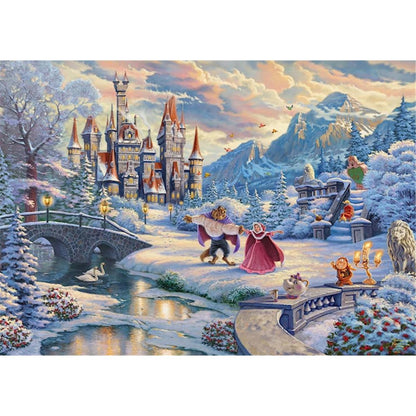 Puzzle Disney Die Schöne und das Biest Wintertraum, 1000 Teile