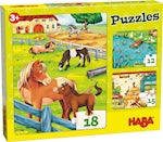 Puzzle Bauernhoftiere, 1 x 12, 1 x 15, 1 x 18 Teile