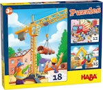 Puzzle Baustellenfahrzeuge, 1 x 12, 1 x 15, 1 x 18 Teile