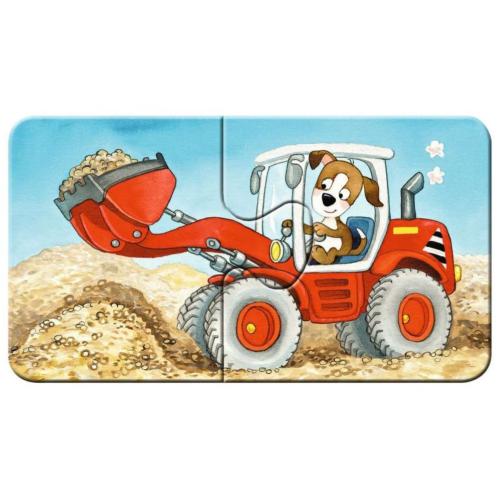 Puzzle Tierische Baustelle, 2 x 9 Teile