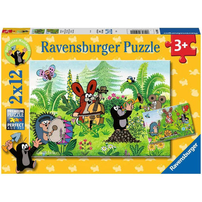 Puzzle Gartenparty mit Freunden, 2 x 12 Teile