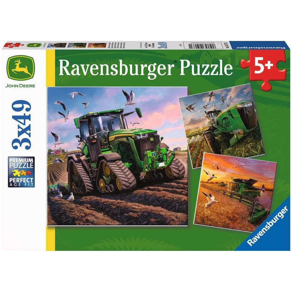 Puzzle John Deere in Aktion, 3 x 49 Teile