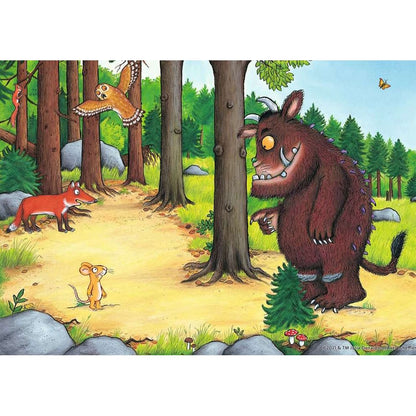 Puzzle Gruffelo und die Tiere des Waldes, 2 x 12 Teile