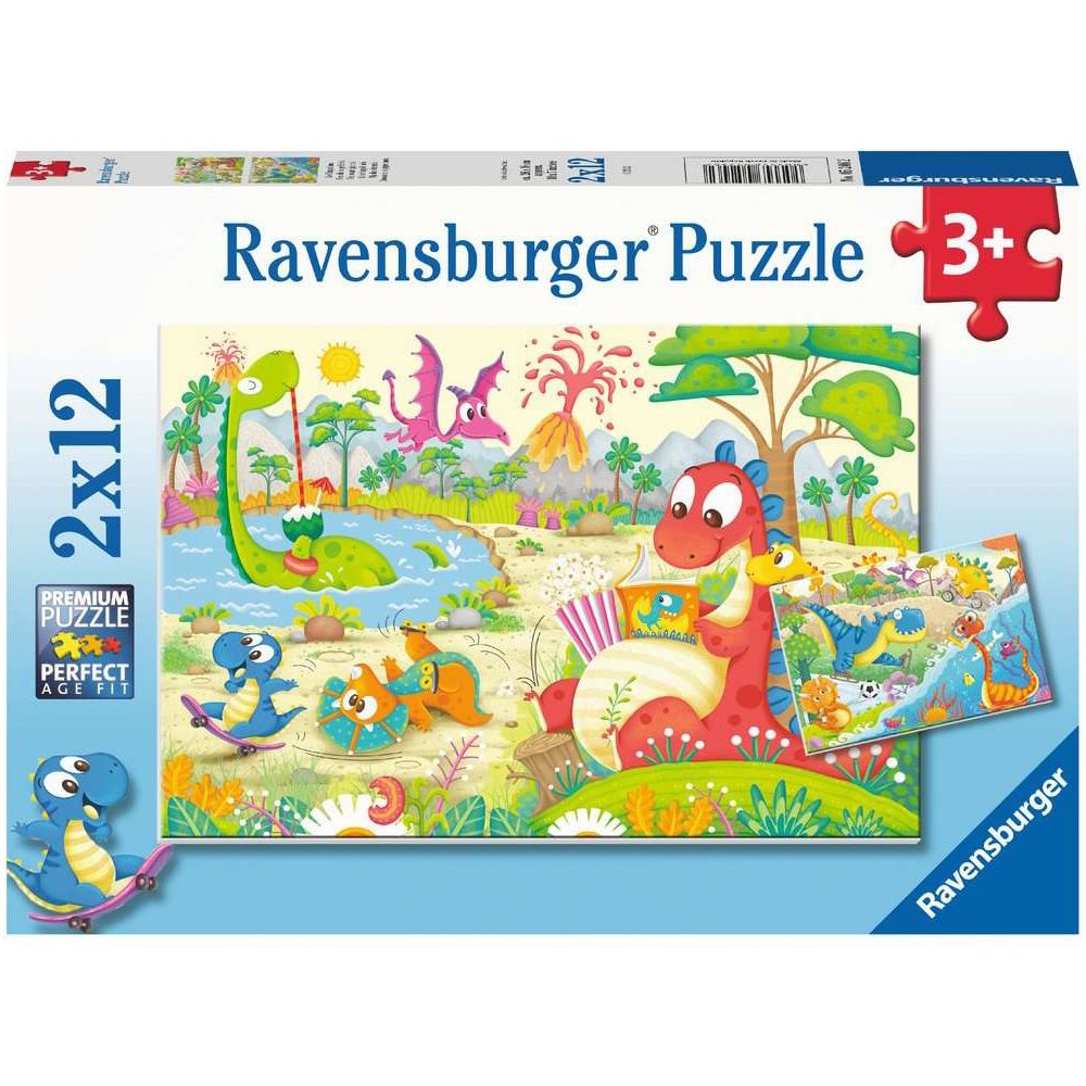 Puzzle Lieblingsdinos, 2 x 12 Teile