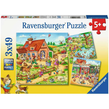 Puzzle Ferien auf dem Land, 3 x 49 Teile