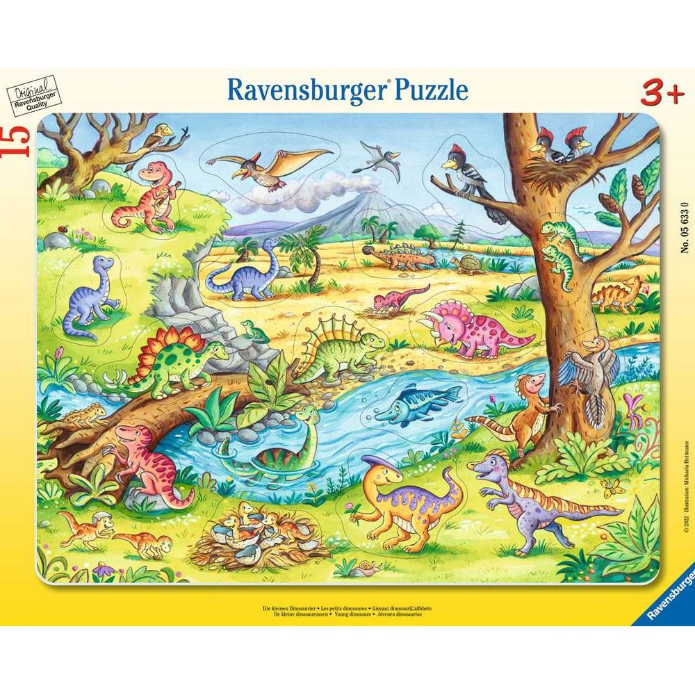 Puzzle Die kleinen Dinosaurier, 15 Teile