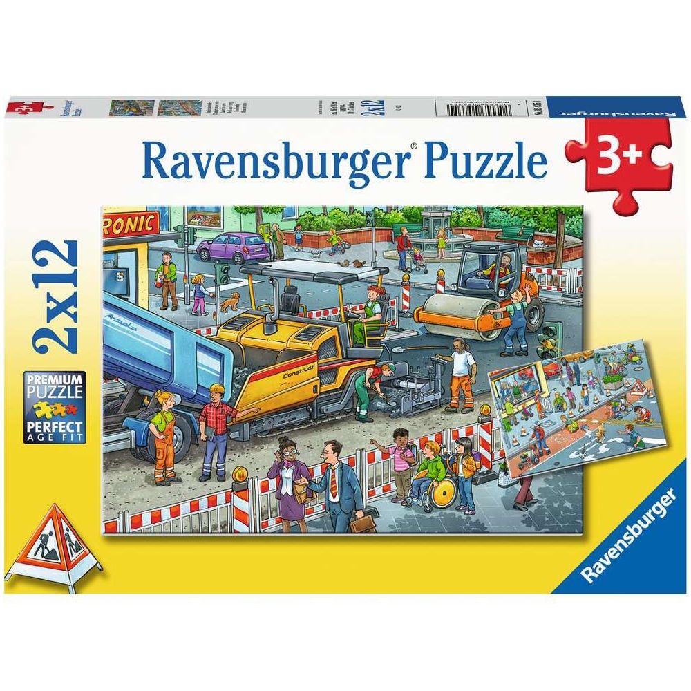 Puzzle Strassenbaustelle, 2 x 12 Teile