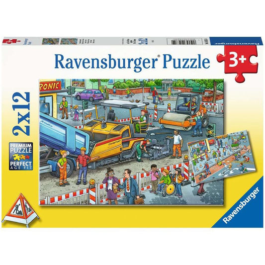 Puzzle Strassenbaustelle, 2 x 12 Teile