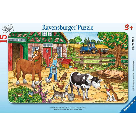 Puzzle Glückliches Bauernhofleben, 15 Teile