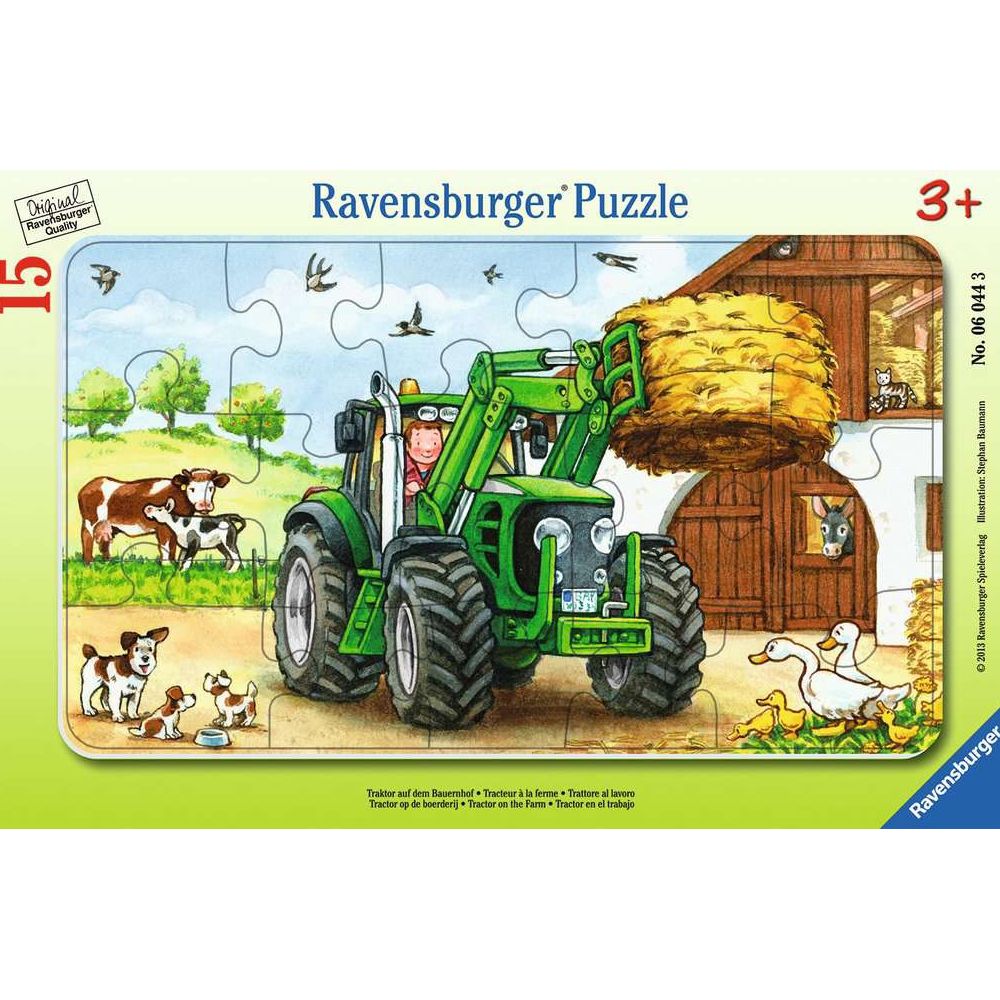 Puzzle Traktor auf dem Bauernhof, 15 Teile