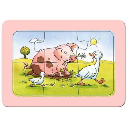 Puzzle Gute Tierfreunde, 3 x 6 Teile