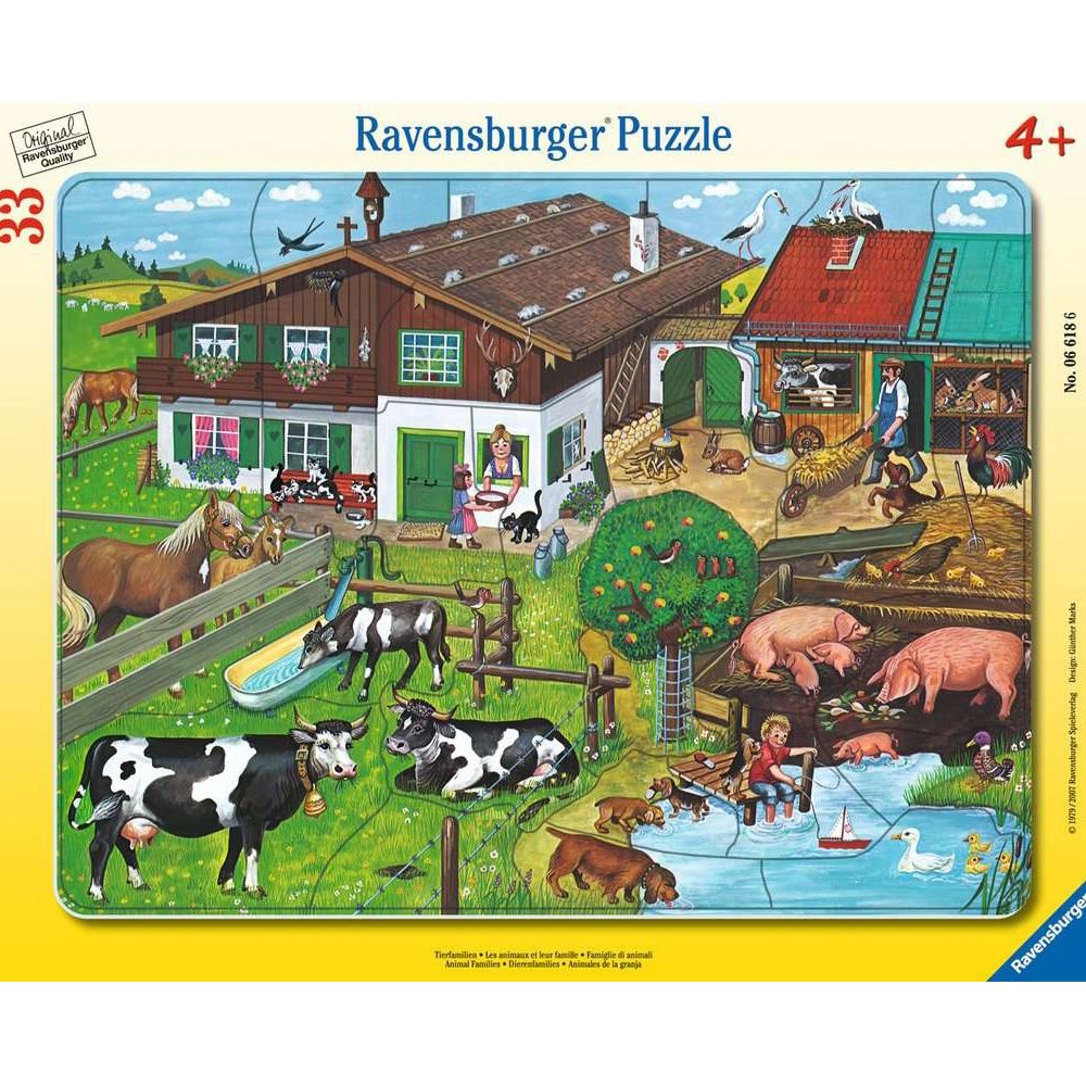 Puzzle Tierfamilien, 33 Teile