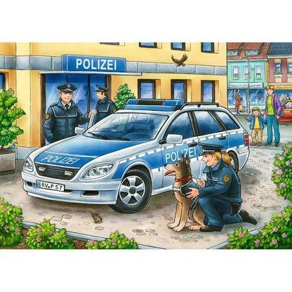 Puzzle Polizei und Feuerwehr, 2 x 12 Teile