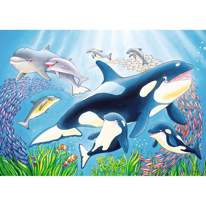 Puzzle Kunterbunte Unterwasserwelt, 2 x 24 Teile