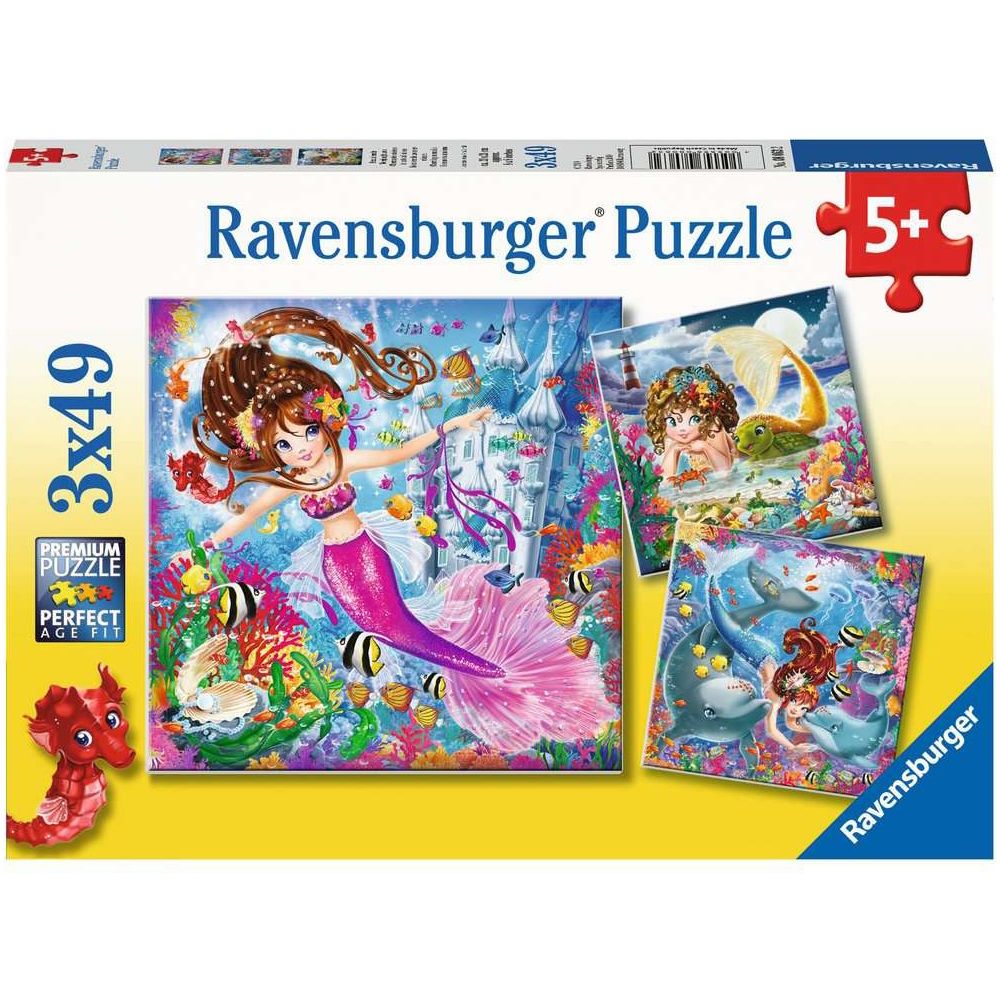 Puzzle Bezaubernde Meerjungfrauen, 3 x 49 Teile