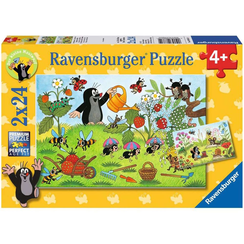 Puzzle Der Maulwurf im Garten, 2 x 24 Teile