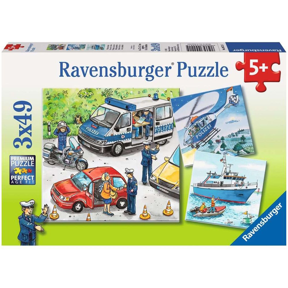 Puzzle Polizeieinsatz, 3 x 49 Teile