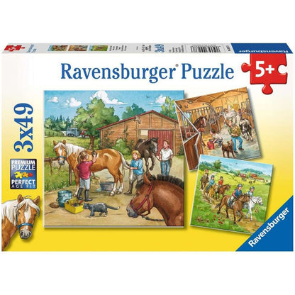 Puzzle Mein Reiterhof, 3 x 49 Teile