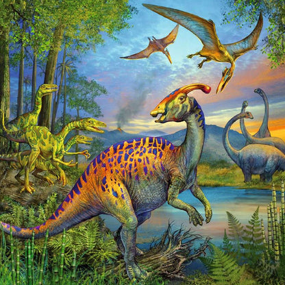 Puzzle Faszination Dinosaurier, 3 x 49 Teile