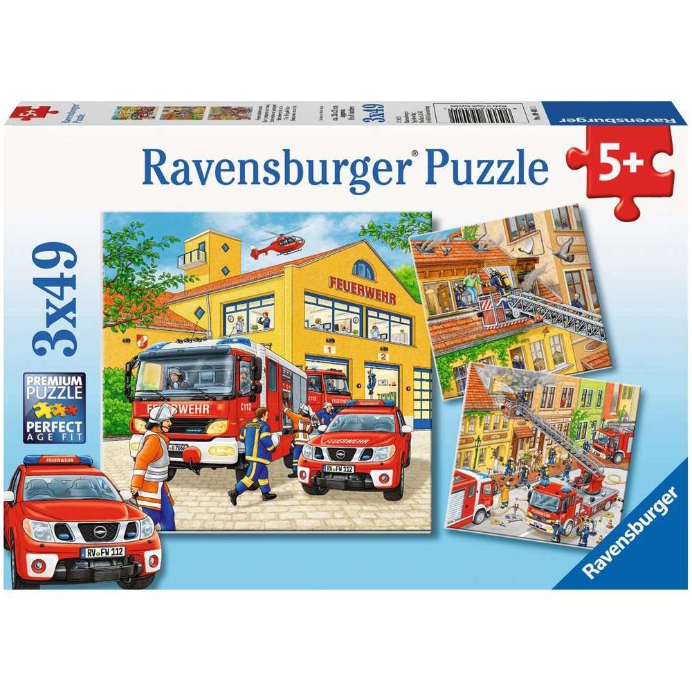 Puzzle Feuerwehreinsatz, 3 x 49 Teile