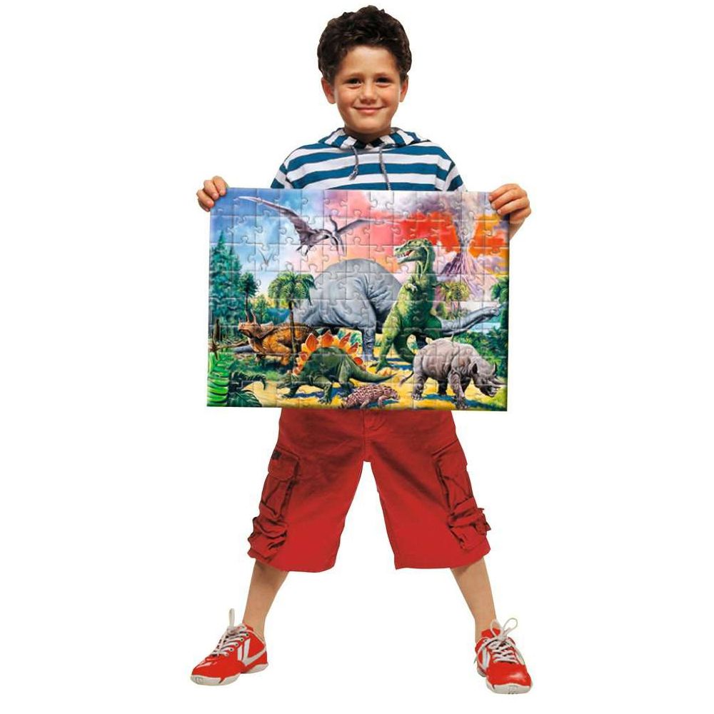 Puzzle Unter Dinosauriern, 100 Teile