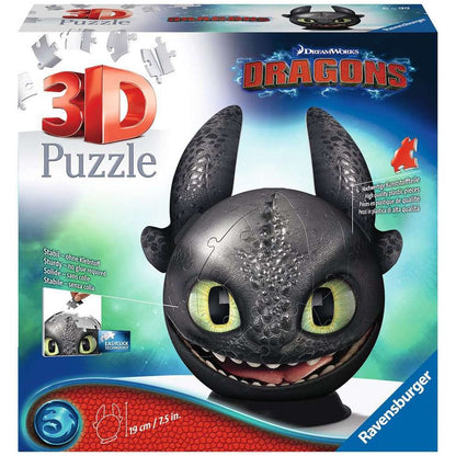 3D Puzzle Dragons Ohnezahn mit Ohren