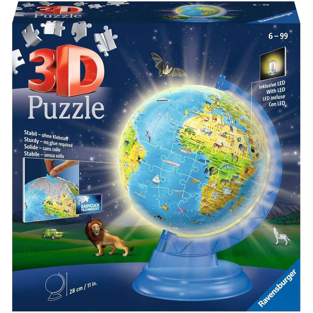 3D Puzzle Kinderglobus mit Licht